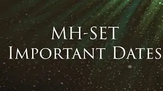 MH-SET EXAM 2020  IMPORTANT DATES