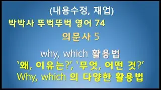 074 의문사 5 - why 와 which다양한 활용법 (내용수정, 재업)