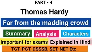 Far from the madding crowd by Thomas Hardy's Summary in Hindi #englishliterature #uppgt #pgt #net