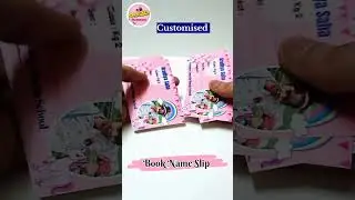 Name Slip for Kids New Notebook | Photo Name Sticker | Pink Theme Design Label#sticker #backtoschool