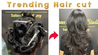 Butterfly with Layer Haircut Transformation | Before After ✂️🦋 step by step 