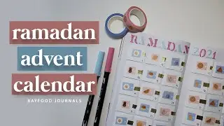 PLAN WITH ME | Ramadan 2021 advent calendar spread idea | easy bullet journal minimalist setup