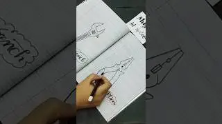 Pliers tool Drawing #drawing #shorts #pliers