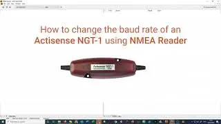 How to change the baud rate of NGT-1 using NMEA Reader