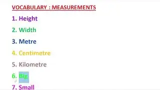 Vocabulary Lesson 4 | Measurements in English (Easy & Clear)