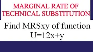 marginal rate of substitution between two goods