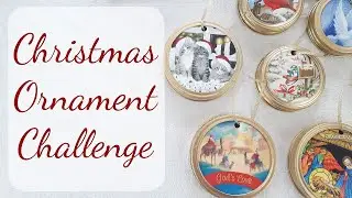 Christmas Ornament Challenge ~ DIY Upcycle Christmas Cards & Mason Jar Lids ~ Holiday Crafts