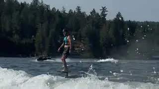 Wakefoil: Cruising between the wakes at the lake
