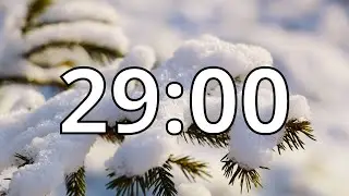 29 Minutes Winter Timer Countdown With Music and Alarm (Simple Beep)
