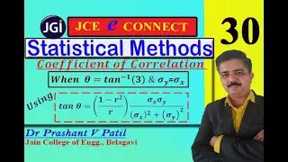 Coefficient of Correlation || 𝑾𝒉𝒆𝒏  𝜽=𝒕𝒂𝒏^(−𝟏) (𝟑) & 𝝈_𝒚=𝝈_𝒙  || 18mat41 || Dr Prashant Patil