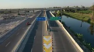 تصوير جوي لمحور الفشن التنموي بمحافظة بني سويف