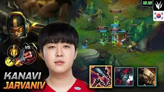Kanavi Jungle Джарван IV Build Потрошитель Смертельный темп - LOL KR 12.18