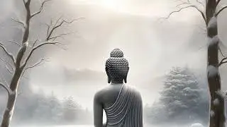 Winter Tranquility | Relaxing Snowfall Music with Buddha