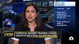 Carnival shares trading lower despite beating Q2 estimates