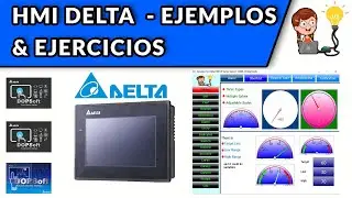 🔵✅HMI DELTA - EXERCISES AND EXAMPLES WITH BASIC ELEMENTS