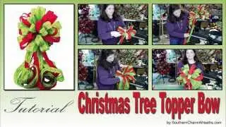 How to Make a Tree Topper Bow