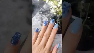 Baby blue color paired with blue wisp super shine, contrasting, or painting?💅 #dipnails #thenagaia