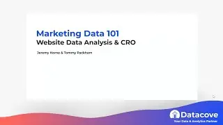 Marketing data 101: Website Data Analysis and CRO