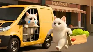 Mom Cat Rescues Kitten from Car Animal Trapper