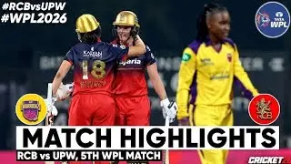 RCB vs UPW Highlights | Last Over Thriller | WPL Match Full Story