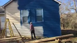 Timelapse of House Paint Job Done with an Airless Sprayer
