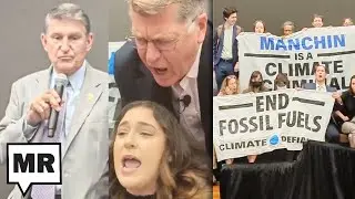 Joe Manchin SHUT DOWN By Climate Protesters