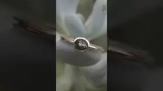 Rough diamond ring in sterling silver