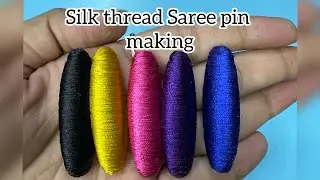 Silk thread Saree pins | How to make silk thread Saree pins | Saree pins wrapping | Siri bangles