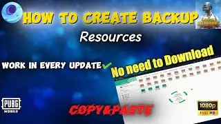 How to Create Backup for PubgMobile Resources in Emulator || No need to Download Again just Copy🥶