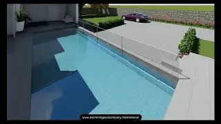 Terrace outdoor swimming pool with moving pool floor...!