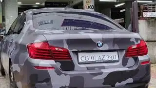 Brilliant BMW 5 Series CAMO WRAP | RS Cars Nagpur | Car Wrapping in Nagpur |