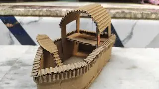 CARDBOARD BOAT ⛵🚢 MAKING IDEAS😱 || BEST USE OF CARD BOARD @shinningshree 