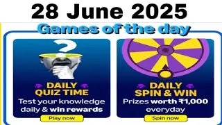 Amazon daily quiz time answers 28 June 2025, Amazon quiz today, Amazon today quiz answers