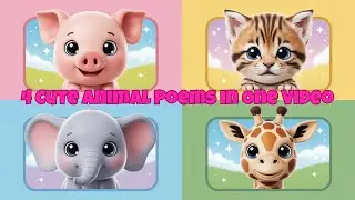 &ldquo;Animal Poems for Kids | Pig, Cat, Elephant & Giraffe | Cute & Easy Rhymes!&rdquo;&ldquo;