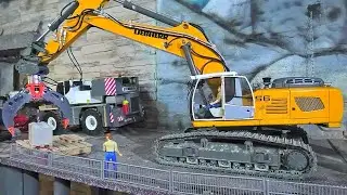 RC CARRARA WORLD! LIEBHERR R956 SPECIAL GRIPPERS! CATERPILLAR 320 TRACK CRANE