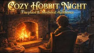 Medieval Music for Relax, Sleep & Night Calm | Cozy Hobbit Home Fireplace Ambience
