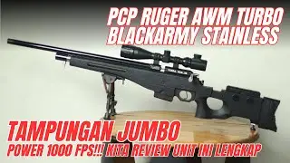 Senapan Angin PCP AWM Blackarmy! Power 1000++ FPS, Tembus Target 100 Meter!!