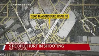 5 injured in Northeast DC shooting; police searching for gold sedan