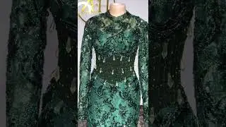 Classy beaded corset lace dress. Bust caged perfectly.#desinerbridalwear #corset #zahifashionhub