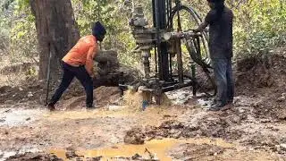 High level pressure water releasing || 200 feet Borwell drilling new video