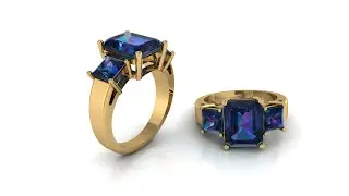 ||How to Make 3 Stone Engagement Ring in Matrix 9 ||Cad Modeling Tutorial ||Jewelry Cad Modeling