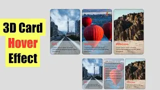 How To Create 3D Card Hover Effect With (HTML - CSS)