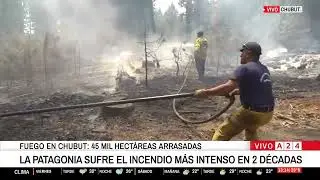 🔥 Así combaten el fuego en Chubut: 45 hectáreas arrasadas