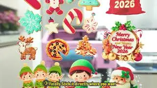 Turn Holiday Ideas into 2026 New Year Stickers,From paper gift boxes-Glass cup.UV DTF make it! 