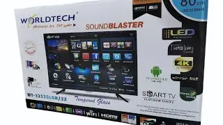 WORLDTECH TV move in style blaster 32/80cm led screen # full video unboxing check my YouTube channel