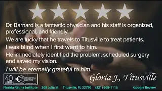 Florida Retina Institute, Dr. Thomas Barnard, Retina Specialist, Titusville