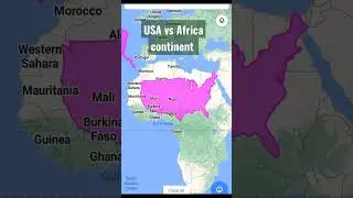 Whole Africa continent vs USA land area size comparison #shorts #comparison #mapping