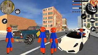 Stickman Spider Rope Hero Gangstar City - Monster Truck New Update