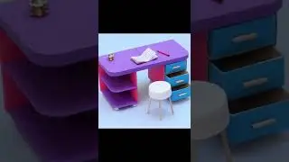 DIY Miniature study table || Make mini study table easy #shorts