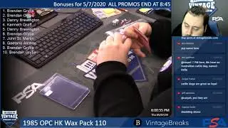 5-7-20 1985 OPC HK Pack 110 Break Opening Video